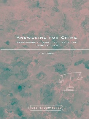 cover image of Answering for Crime